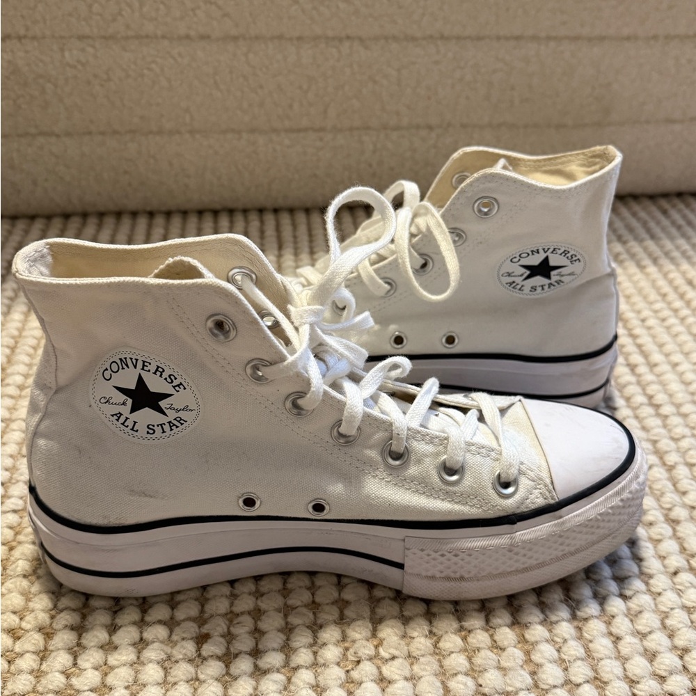 Converse White Canvas High-Tops